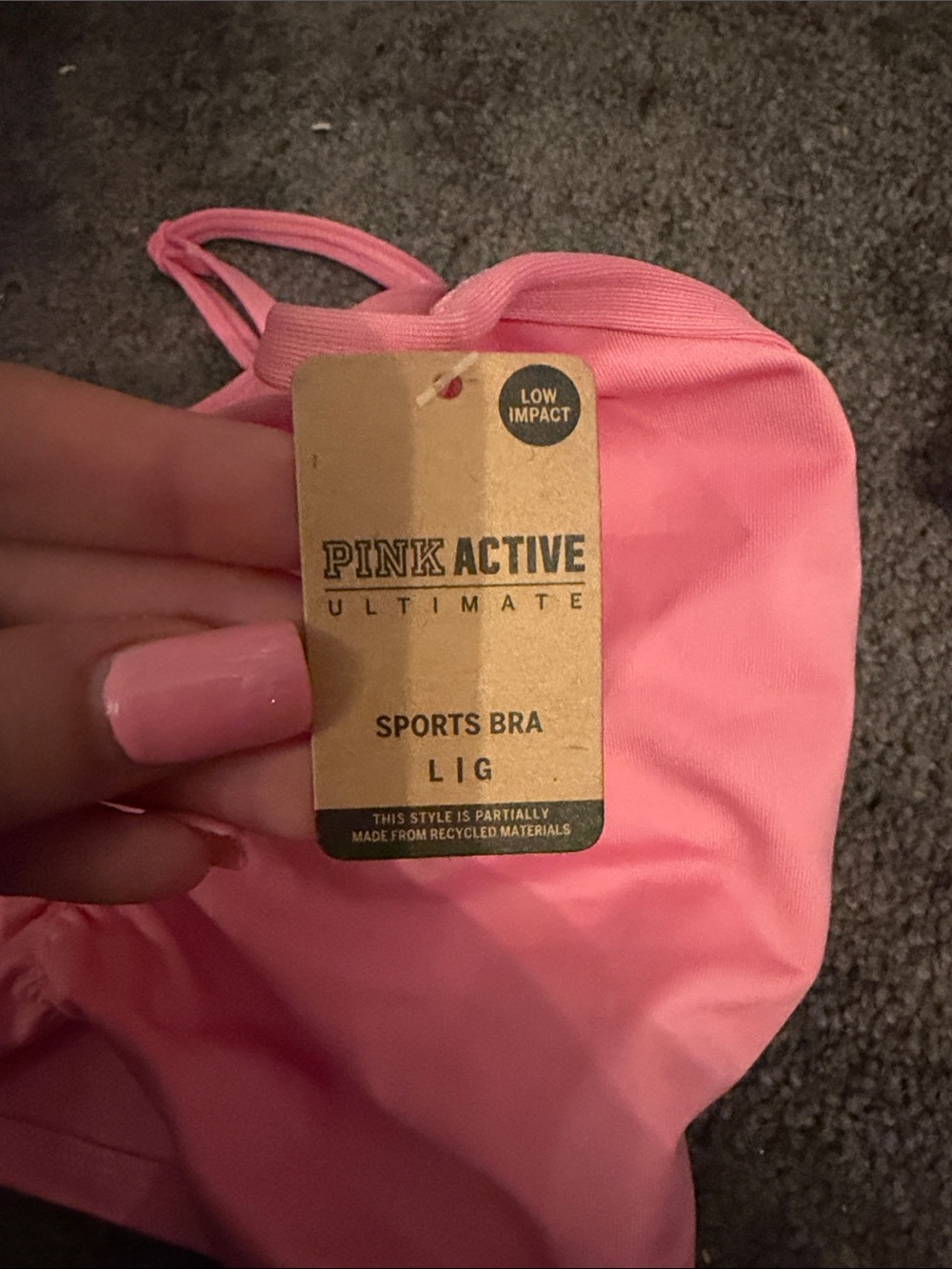 PINK Victoria's Secret Light Pink Ruched Front Bralette - Picture 2 of 5